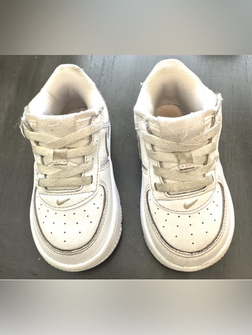 Nike Air Force 1 Low EasyOn Shoes Toddler 7C Triple White Leather FN0236-111